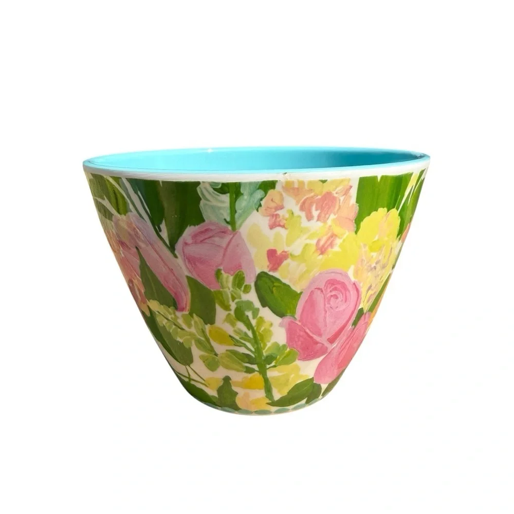 Anthropologie x Lulie Wallace Floral Melamine Bowl Set of 3 Cottagecore Garden